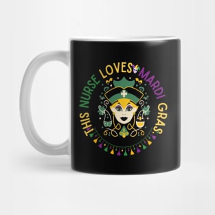 Mardi Gras Nurse This Nurse Loves Mardi Gras Funny Mug